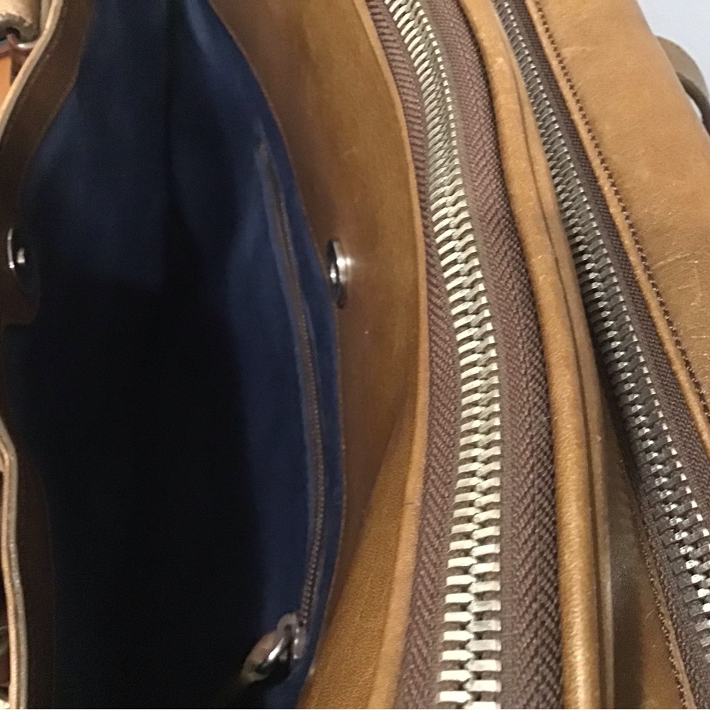 Cole Haan Brown Leather Briefcase - Picture 5 of 14